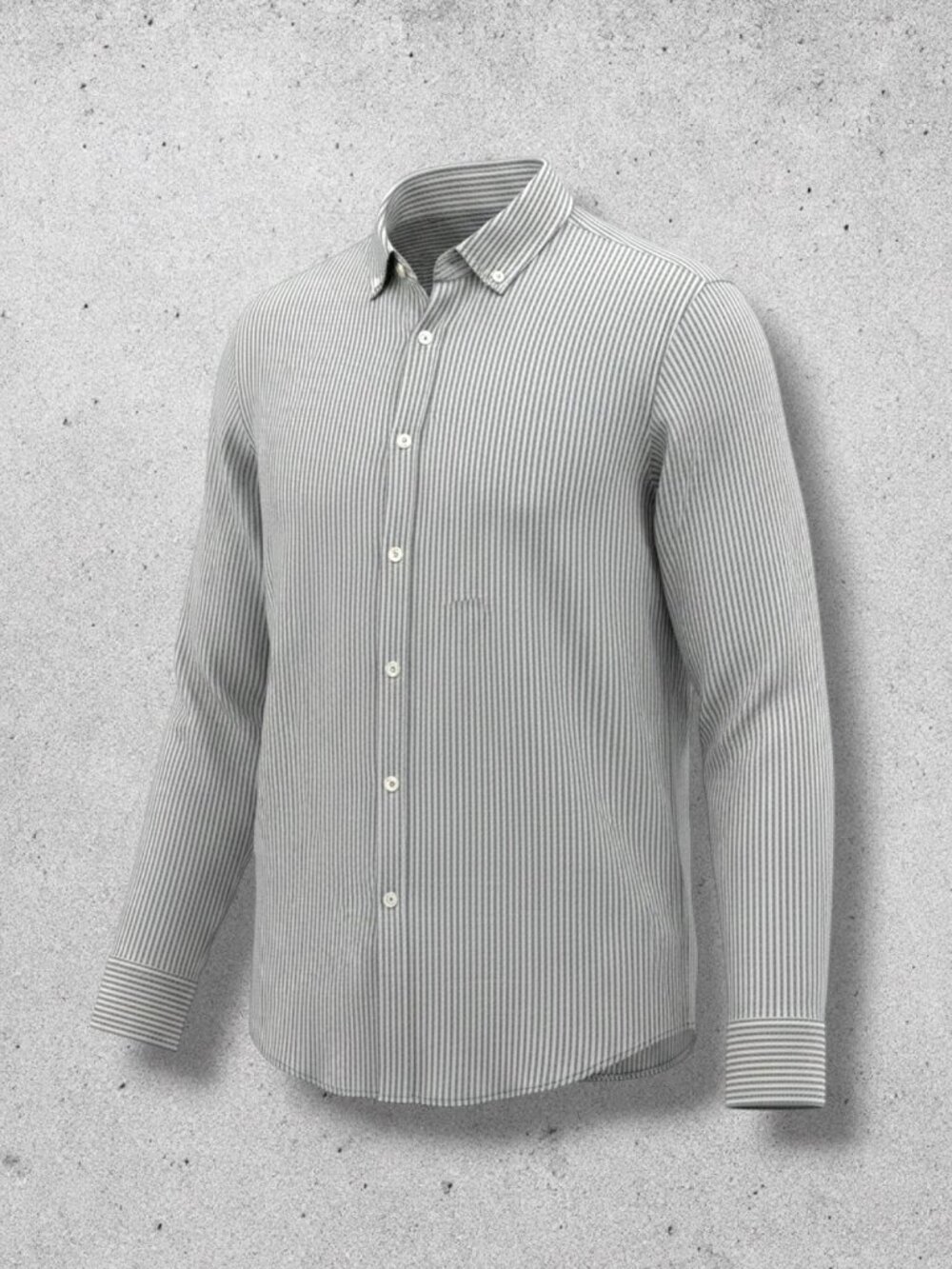 Asket The Linen Shirt Blue & White Stripe M